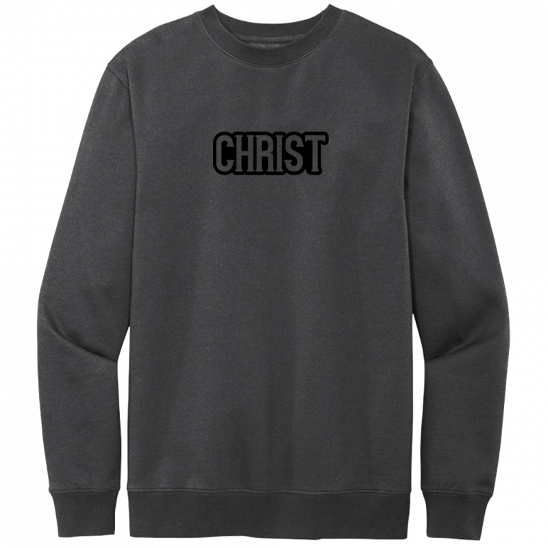 Christ Black Design Crewneck Sweatshirt