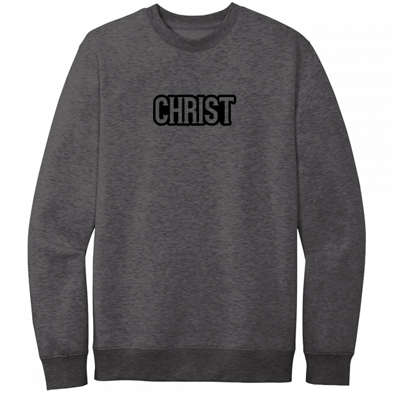 Christ Black Design Crewneck Sweatshirt