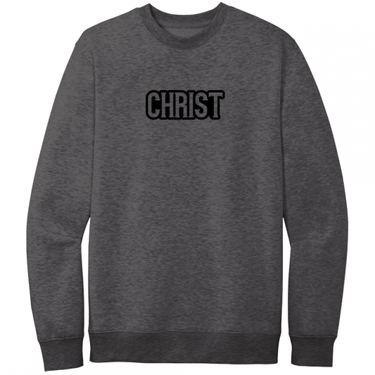 Christ Black Design Crewneck Sweatshirt