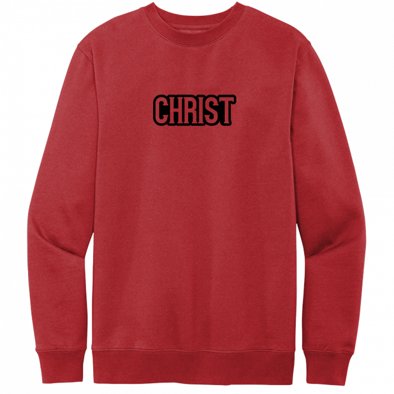 Christ Black Design Crewneck Sweatshirt