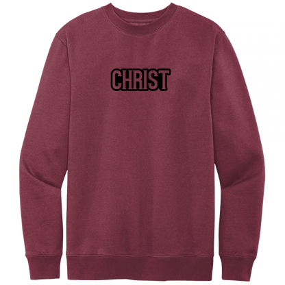 Christ Black Design Crewneck Sweatshirt