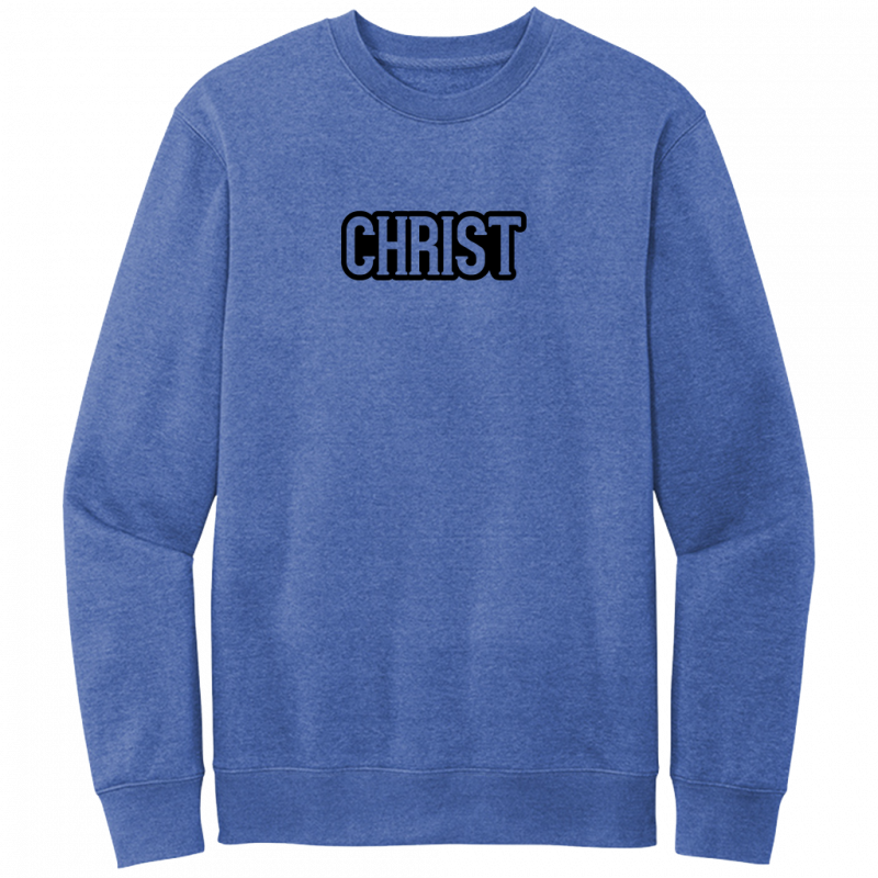 Christ Black Design Crewneck Sweatshirt