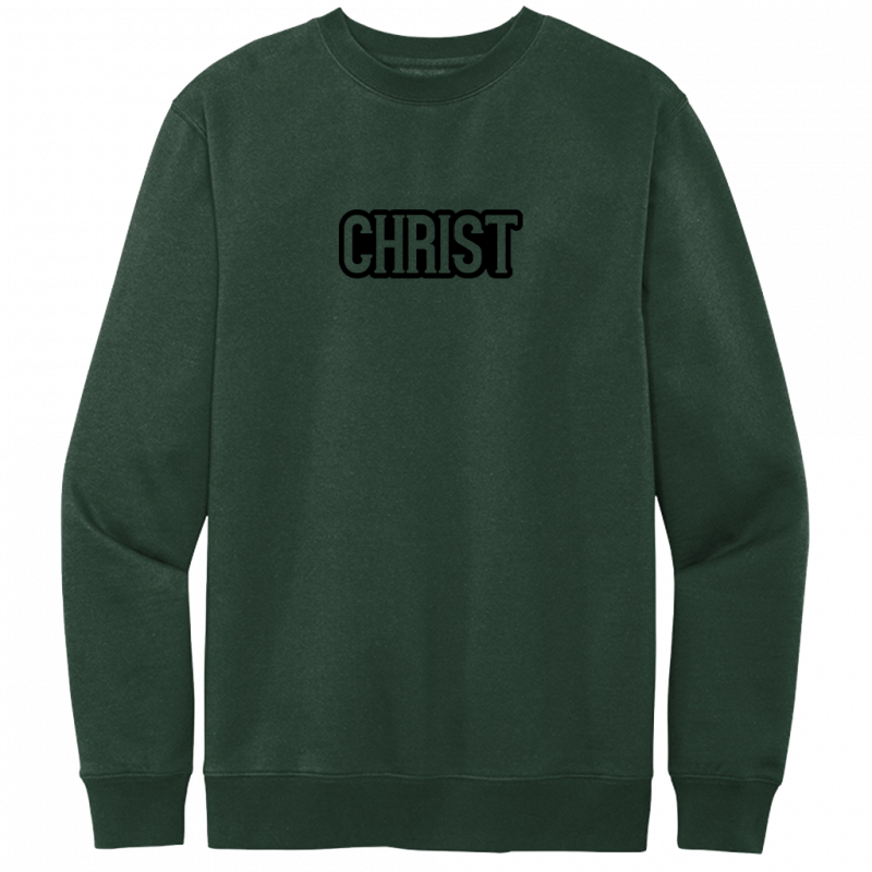 Christ Black Design Crewneck Sweatshirt