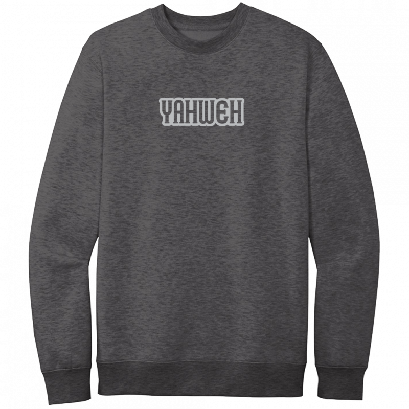 Yahweh Gray Design Crewneck Sweatshirt