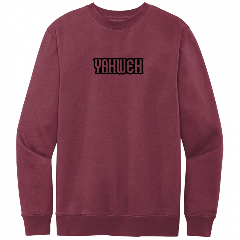 Yahweh Black Design Crewneck Sweatshirt