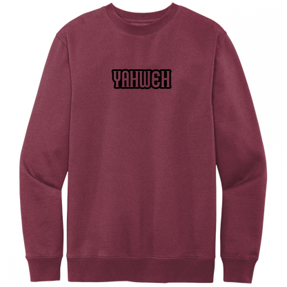 Yahweh Black Design Crewneck Sweatshirt