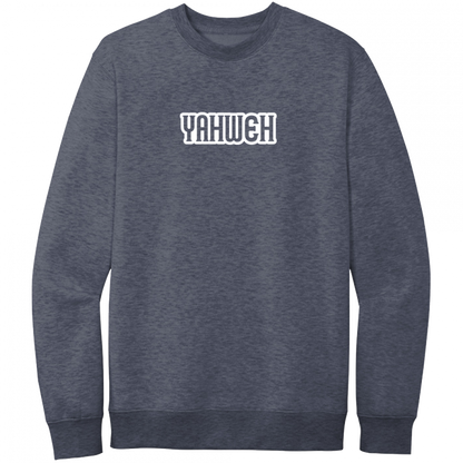 Yahweh White Design Crewneck Sweatshirt