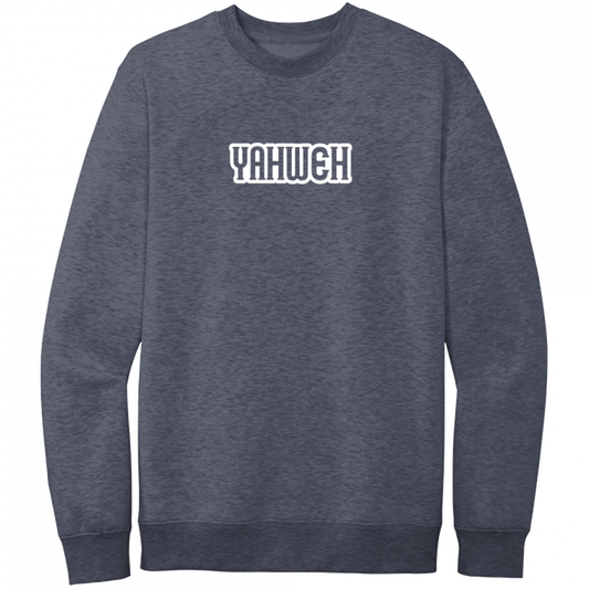 Yahweh White Design Crewneck Sweatshirt