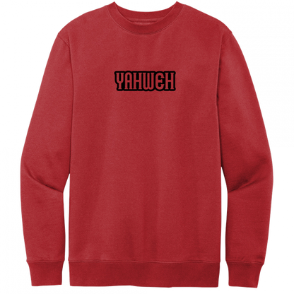 Yahweh Black Design Crewneck Sweatshirt