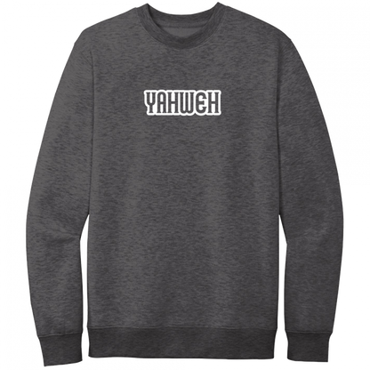 Yahweh White Design Crewneck Sweatshirt