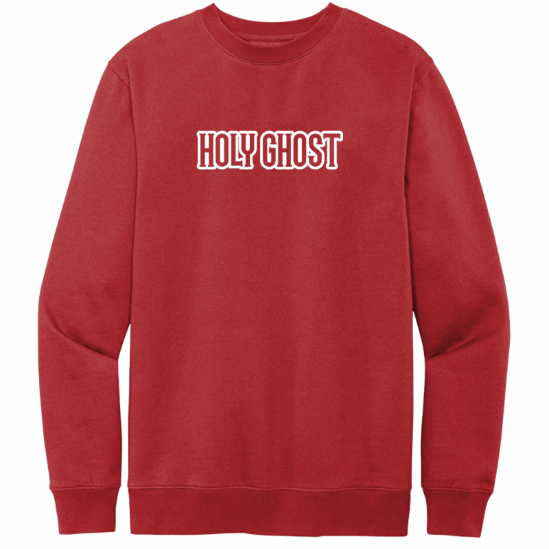 Holy Ghost White Design Crewneck Sweatshirt