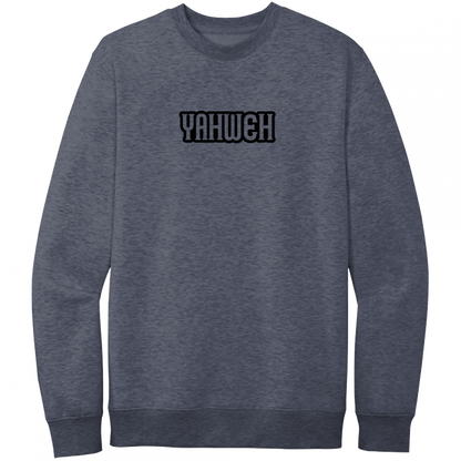 Yahweh Black Design Crewneck Sweatshirt