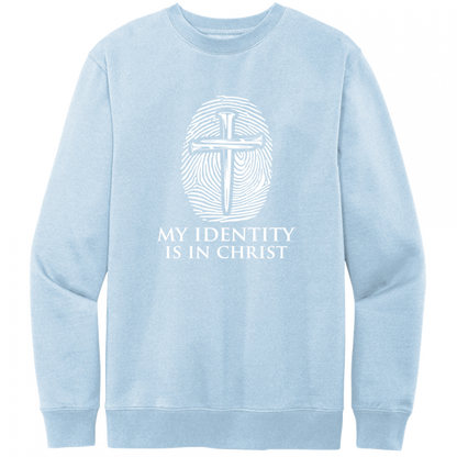 My Identity Is In Christ White Design Crewneck Sweatshirt