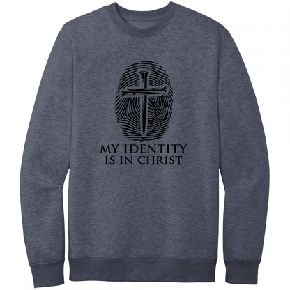 My Identity Is In Christ Black Design Crewneck Sweatshirt