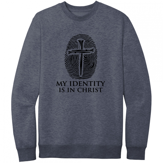 My Identity Is In Christ Black Design Crewneck Sweatshirt