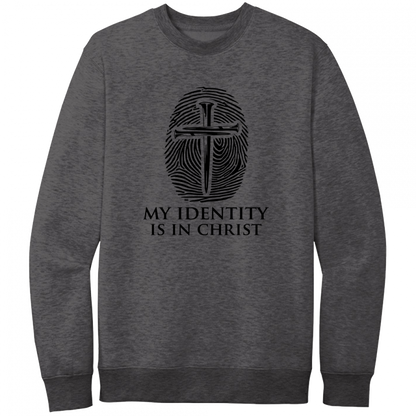 My Identity Is In Christ Black Design Crewneck Sweatshirt