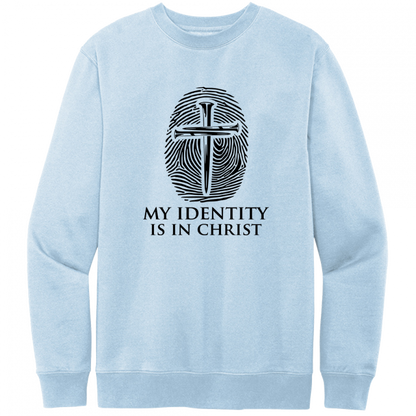 My Identity Is In Christ Black Design Crewneck Sweatshirt