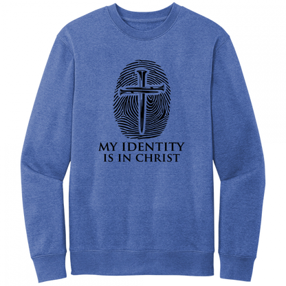 My Identity Is In Christ Black Design Crewneck Sweatshirt