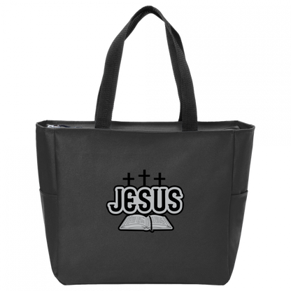 Jesus Bible Essential Zip Tote