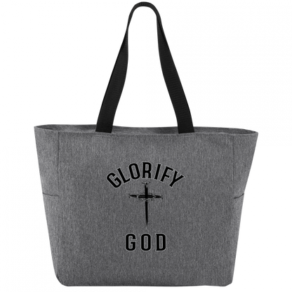Glorify God  Essential Zip Tote